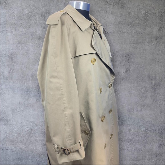Vintage 80's Burberrys Prorsum Trench Coat Long England Classic Chic Size 42 - Picture 11 of 13